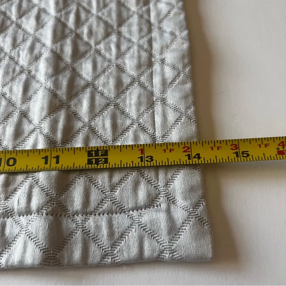 MATOUK NADIA MATELASSE’ COTTON BOUDOIR PILLOW SHAM SILVER  NWOT